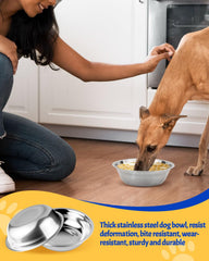 Aecsze dishwasher-safe stainless steel dog bowls for simple cleaning and maintenance.