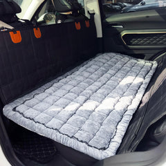 AEEISHOMEREFORM backseat pet bed mat grey protects car seat and cushions your dog.