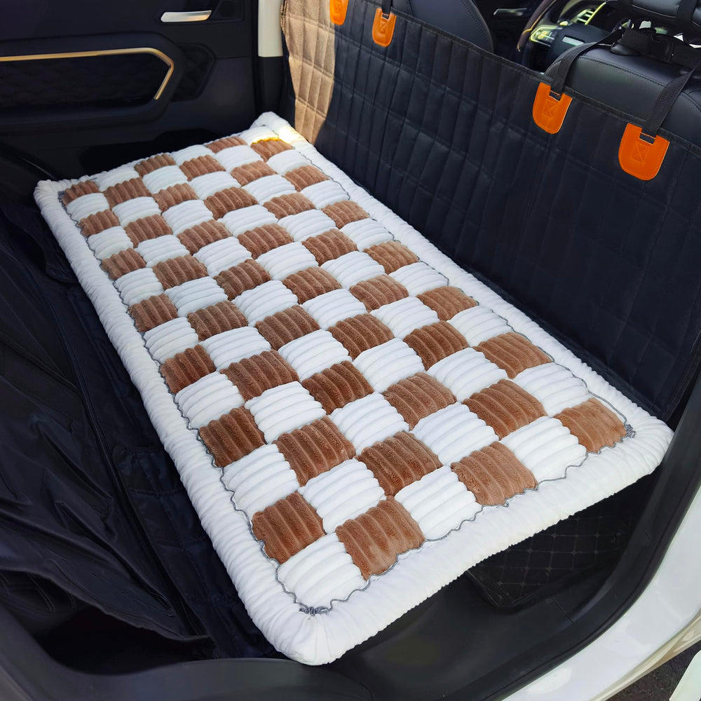 AEEISHOMEREFORM backseat pet bed mat offers cozy seating on car rides