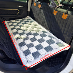 AEEISHOMEREFORM plaid dog seat cover for truck back seat keeps surfaces clean and protected.