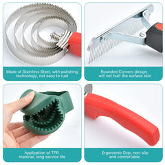 Aemygo Scotch-type curry comb with long teeth for precise grooming.