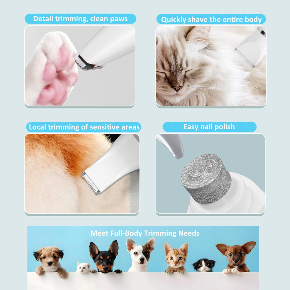Aenncci 4in1 dog clippers paw polishing for smooth pads