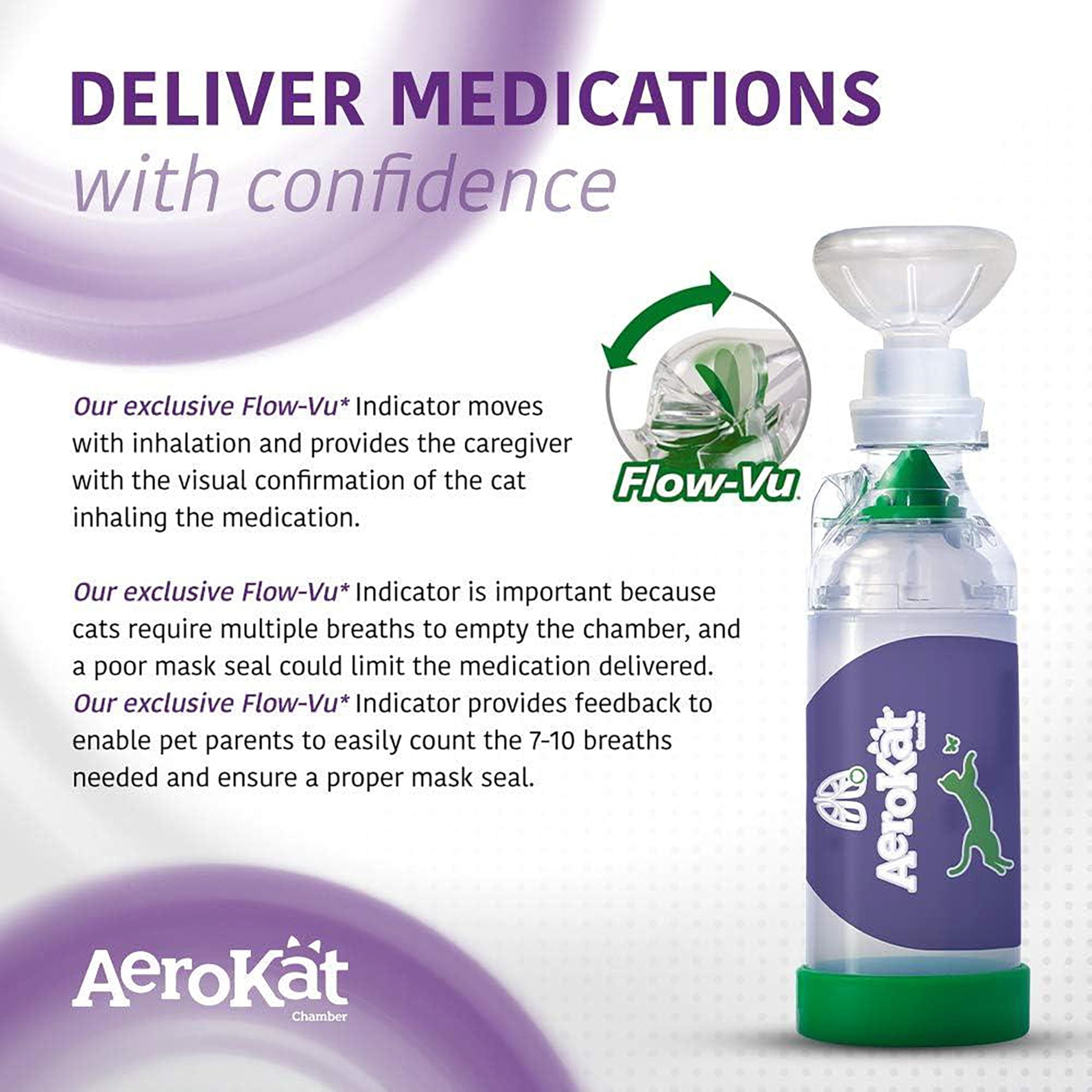 Aerokat spacer and cat inhaler setup for calm, easy medication delivery.