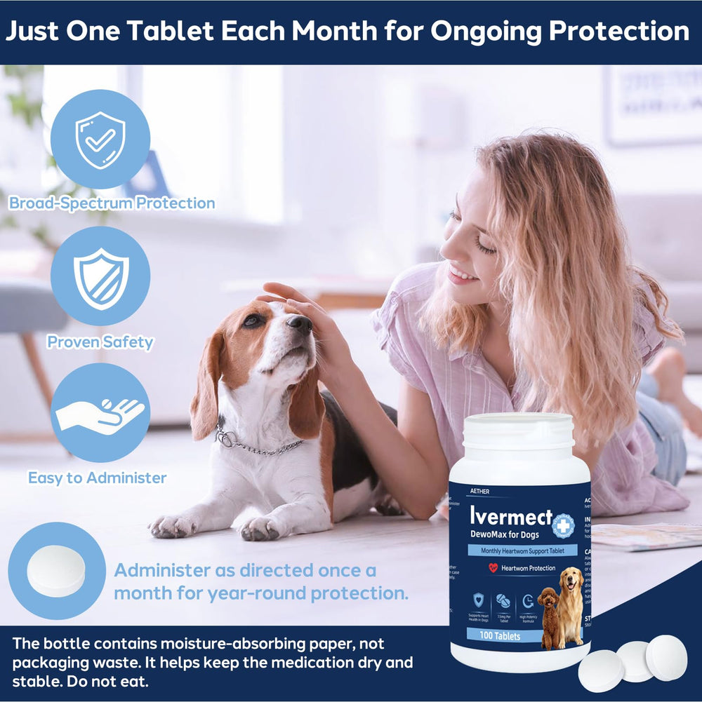 Dog happily eats a meal with AETHER Young Heart tablet mix.
