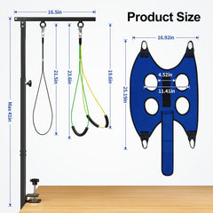 Aetherika adjustable-height arm at 28-41 inches for small to medium dogs
