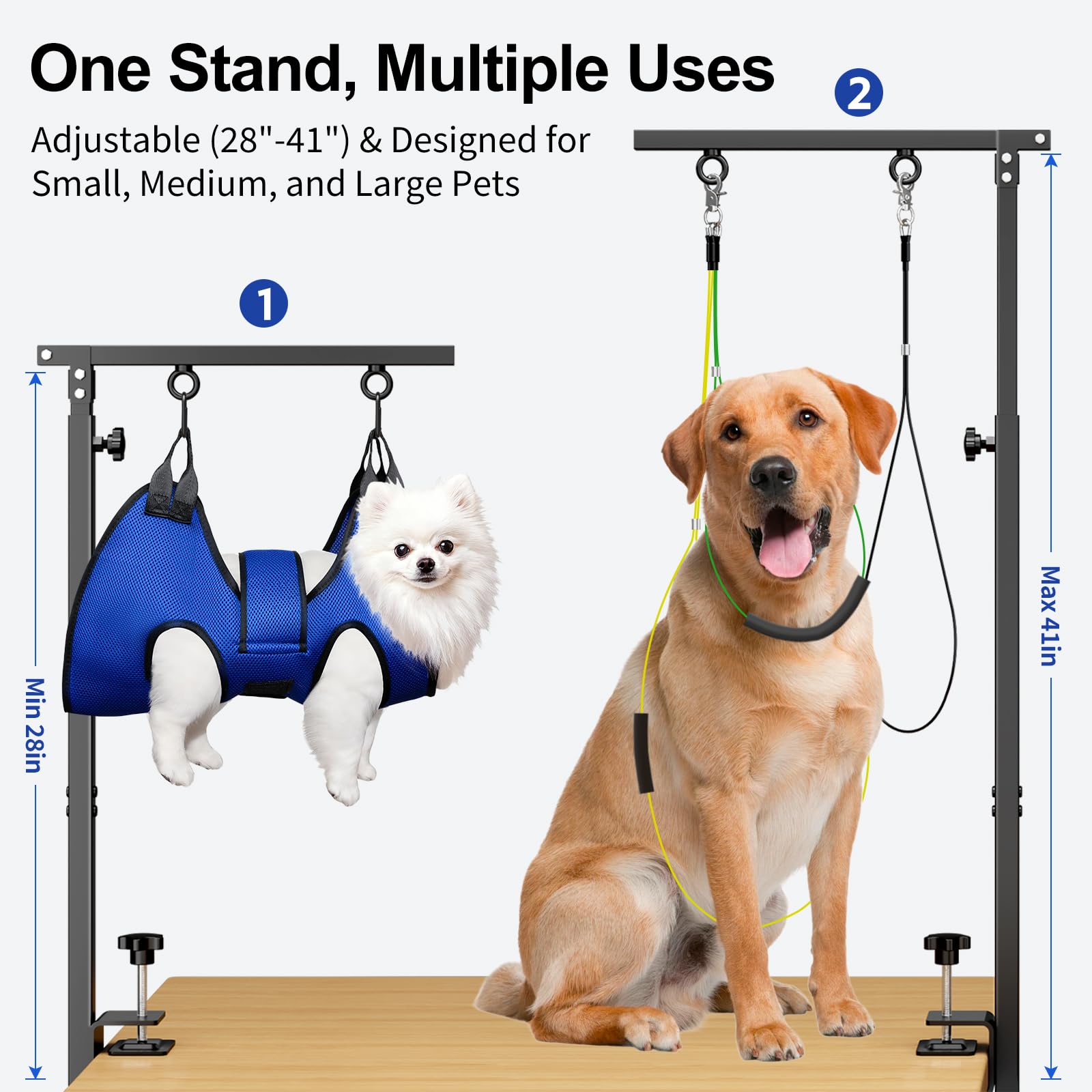 Aetherika dog hammock with Velcro straps for secure grooming