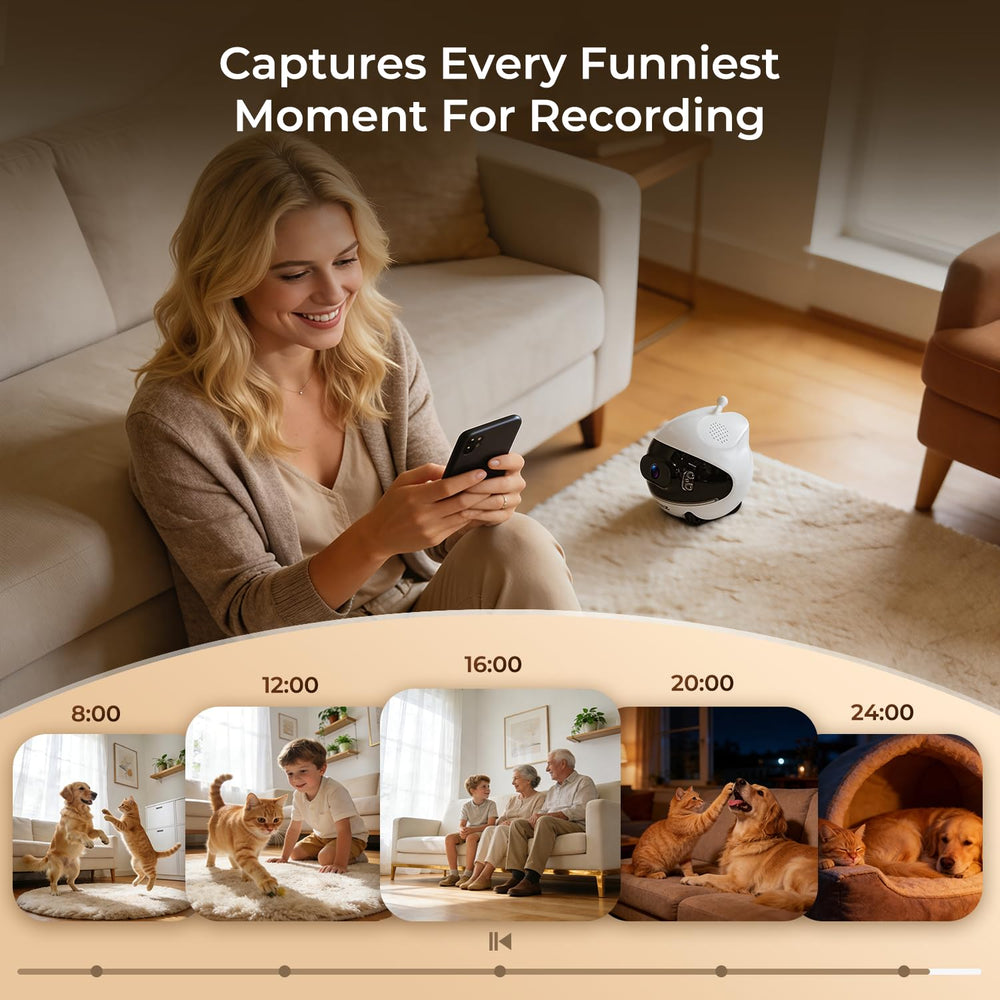 AEZ motion modes with laser play engage pets during monitoring