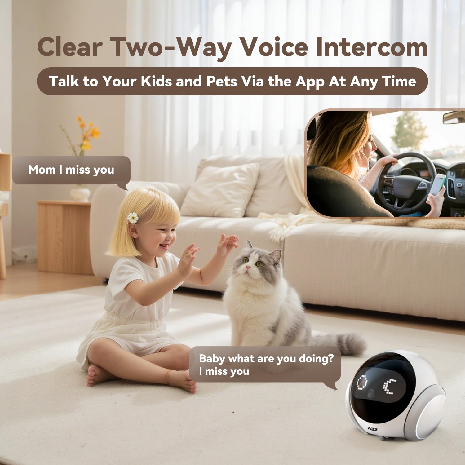AEZ Pet Camera laser play mode to engage cats