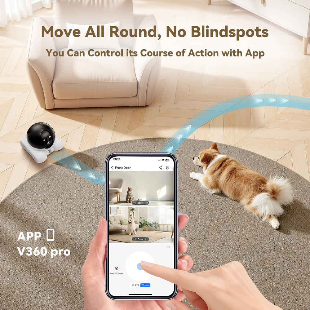 AEZ Robot Camera on Wheels App control for easy remote positioning.