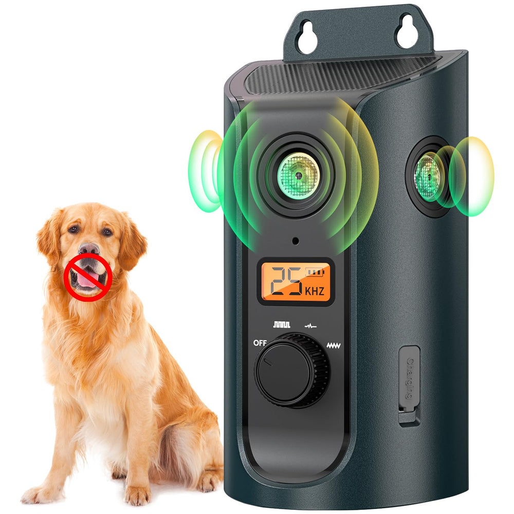 AFDLLDQM Bark Box with solar charging quiets outdoor barking and extends yard time