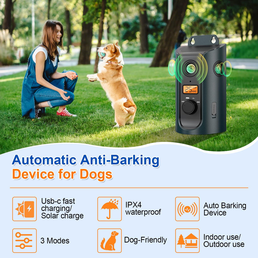 AFDLLDQM Bark Box mounted on a fence with USB charging for quick power