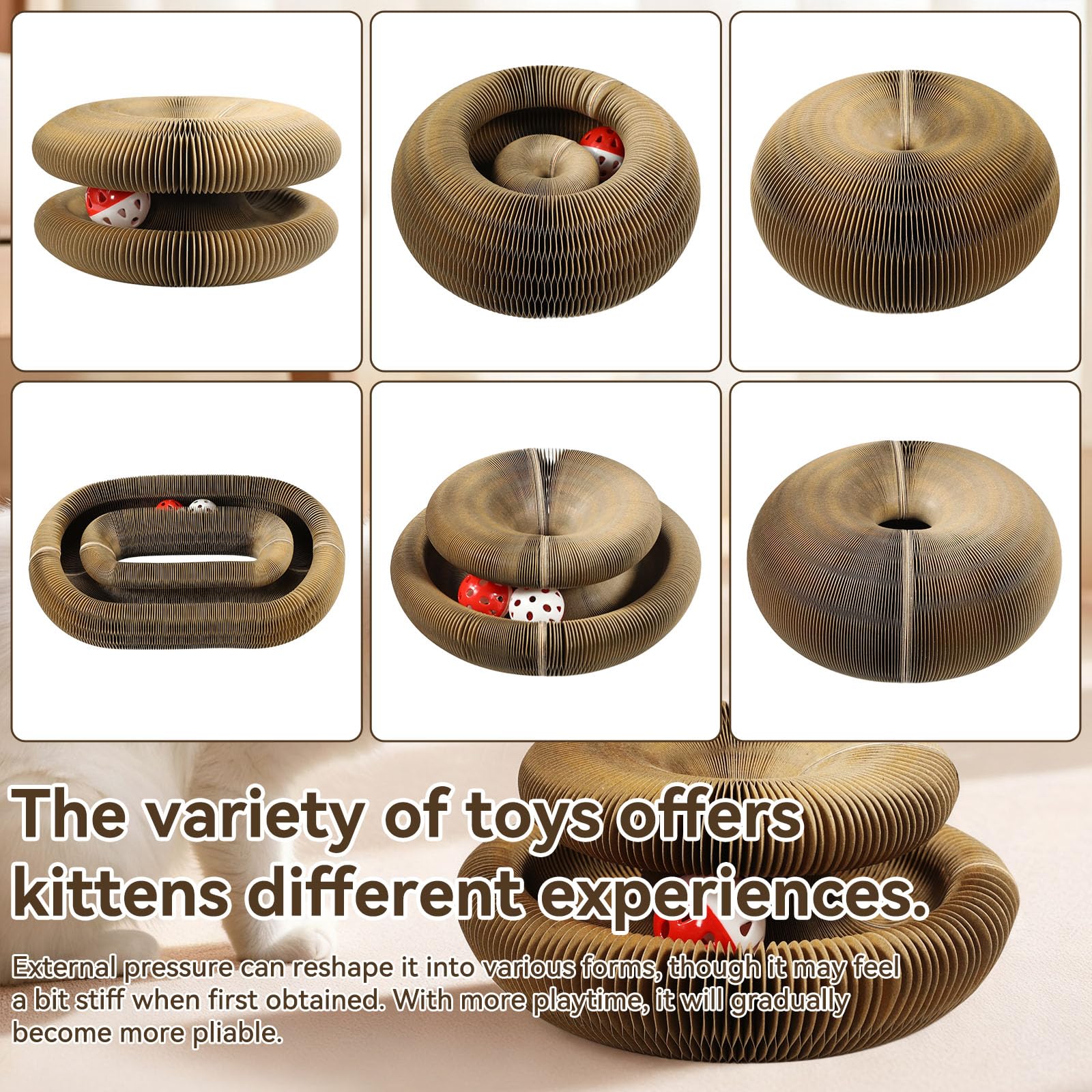 Affiuya Magic Organ Scratcher unfolded shows a larger play surface.