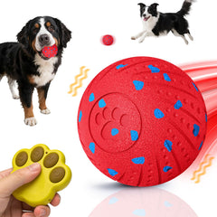 Affiuya remote-controlled smart dog ball red for interactive indoor and outdoor play