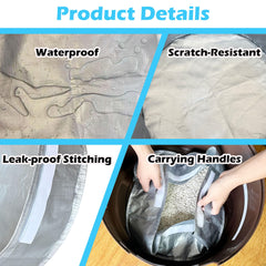 AFJWUZ liner enables hands-free cleanup for easier maintenance.