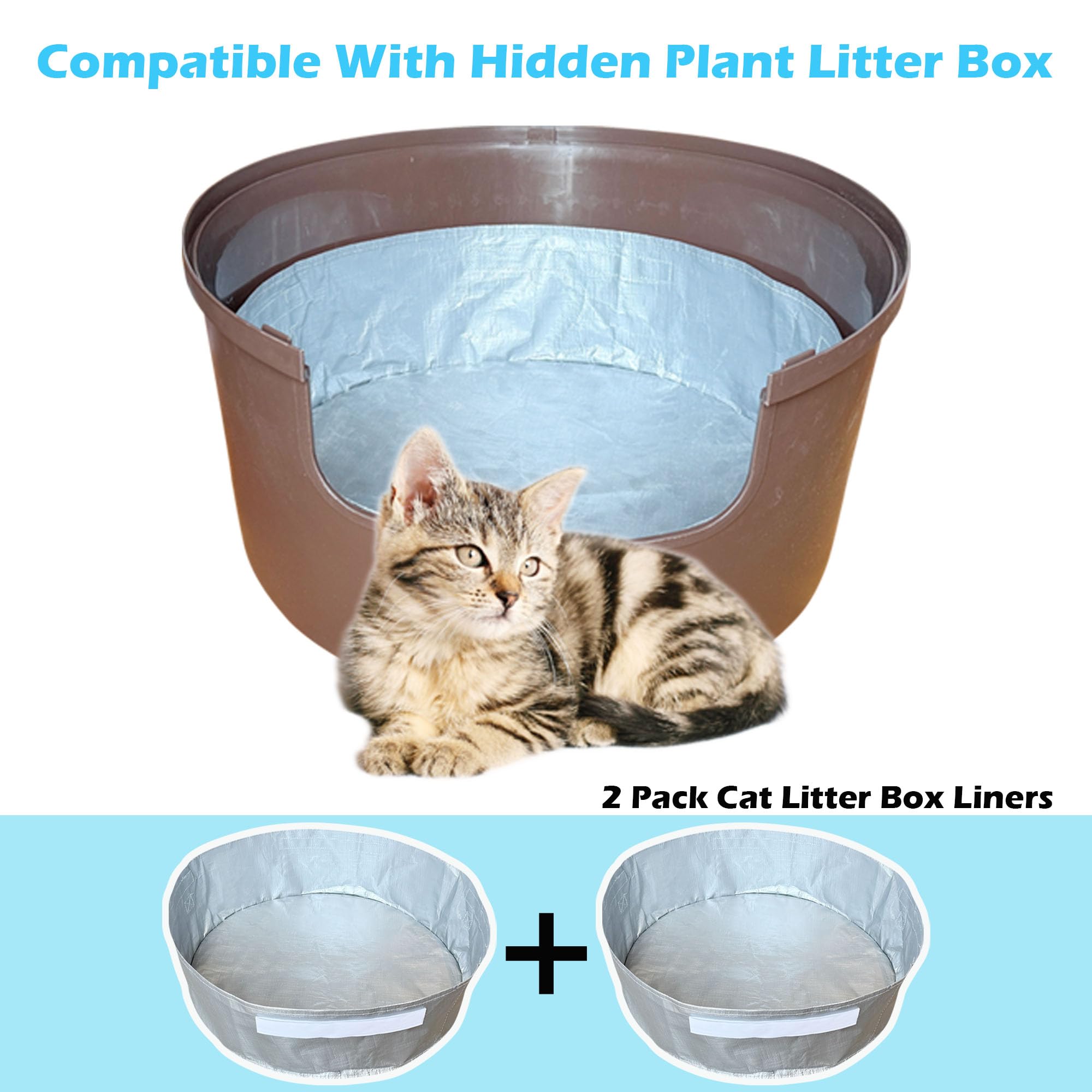AFJWUZ waterproof high-density liner protects the litter box from leaks.