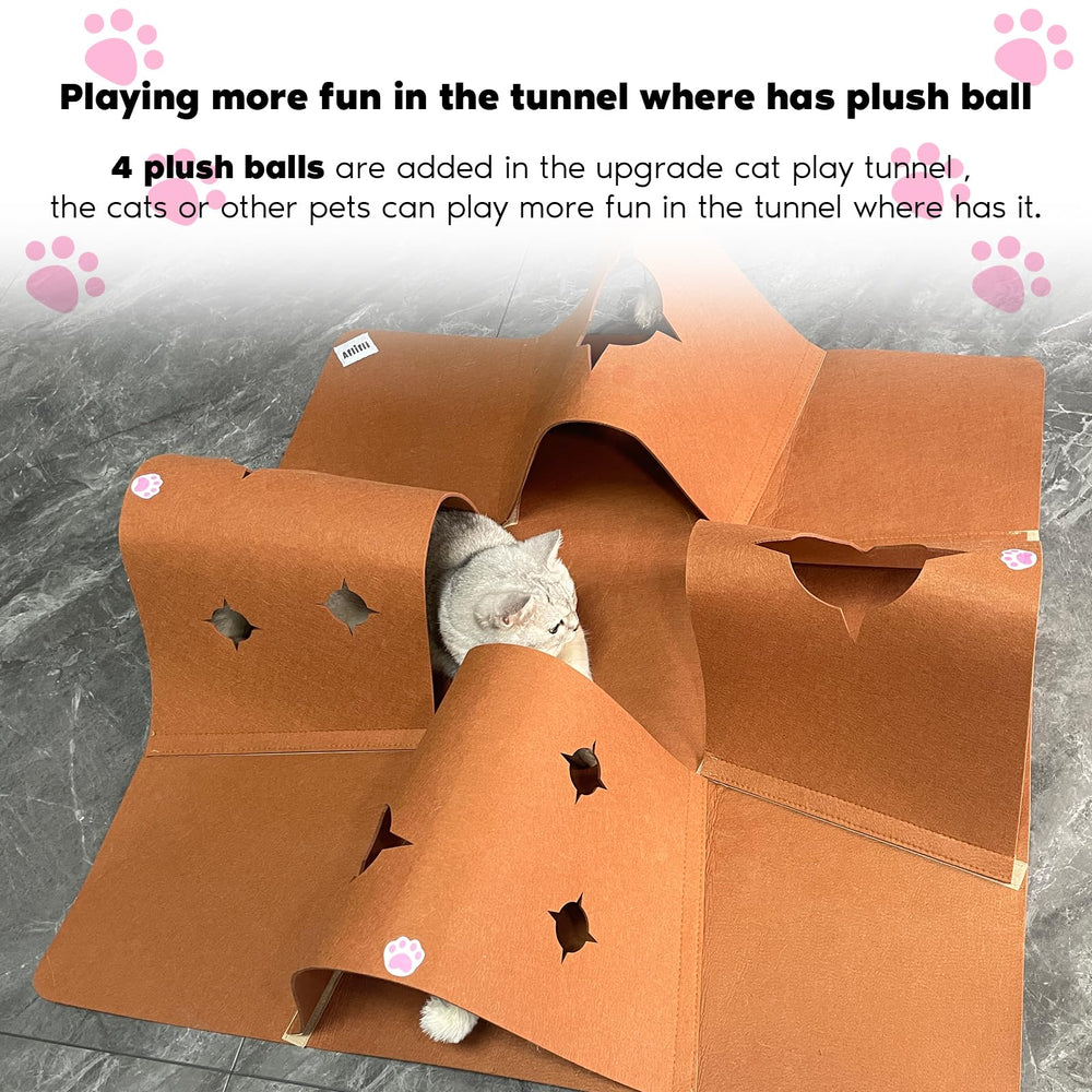 AFLIFLI 90x90 cm cat tunnel supports multiple pets