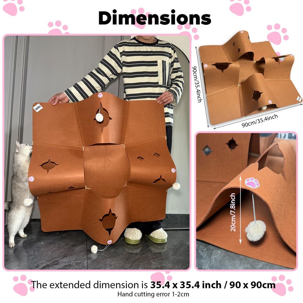 AFLIFLI soft felt pet cave doubles as a cozy bed