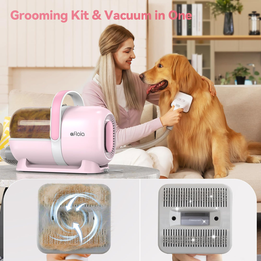 Afloia 6-in-1 kit with low-noise operation reduces pet stress while grooming