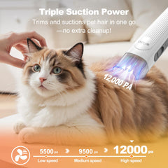 Afloia cat deshedding tool helps reduce loose fur during grooming.