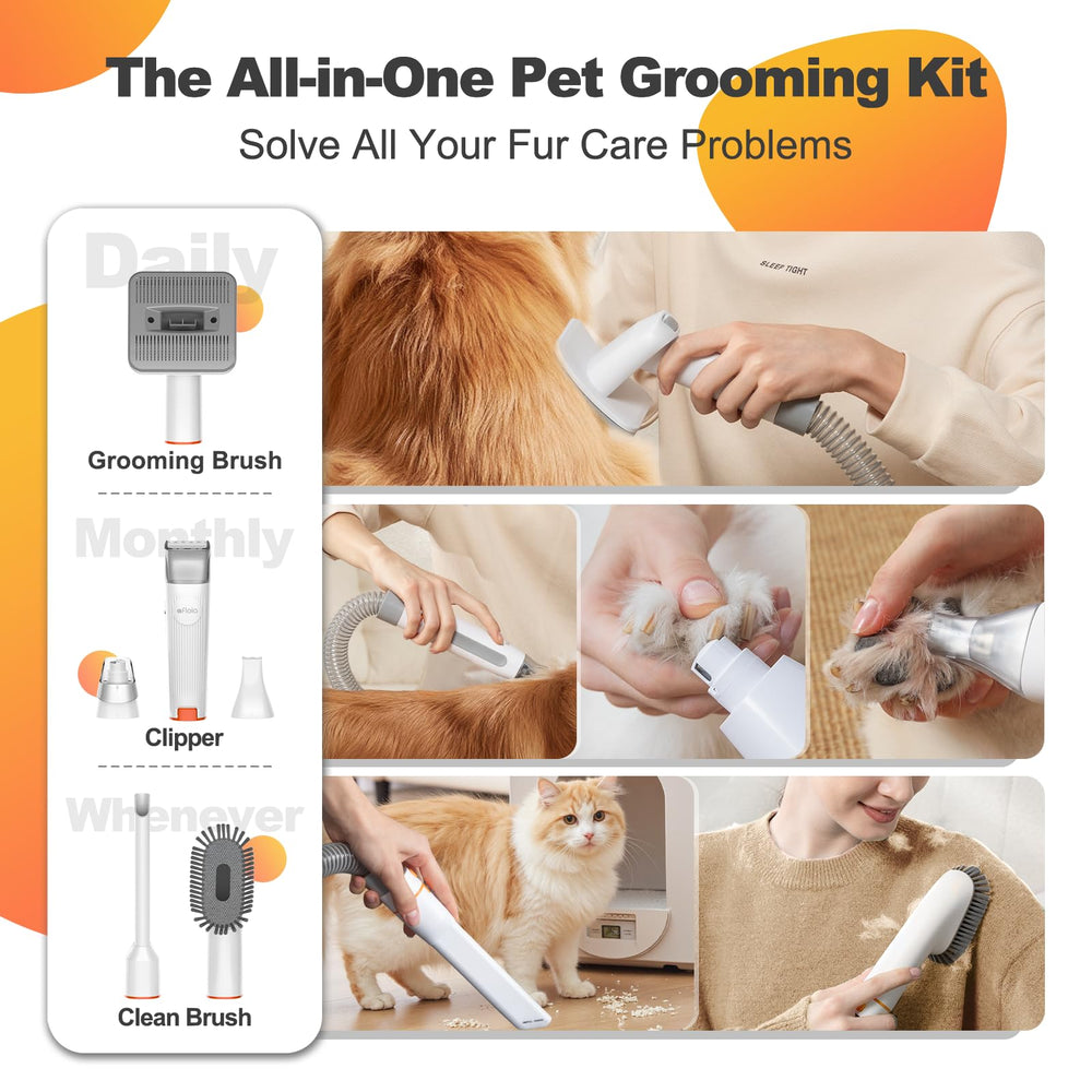 Afloia dog clipper wireless enables mobility during grooming sessions.