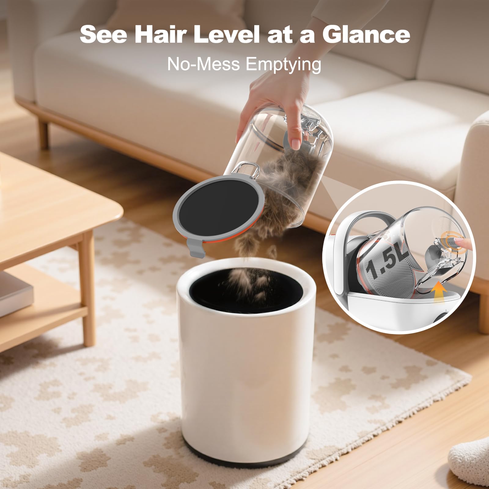 Afloia grooming kit storage bag keeps accessories neatly organized.