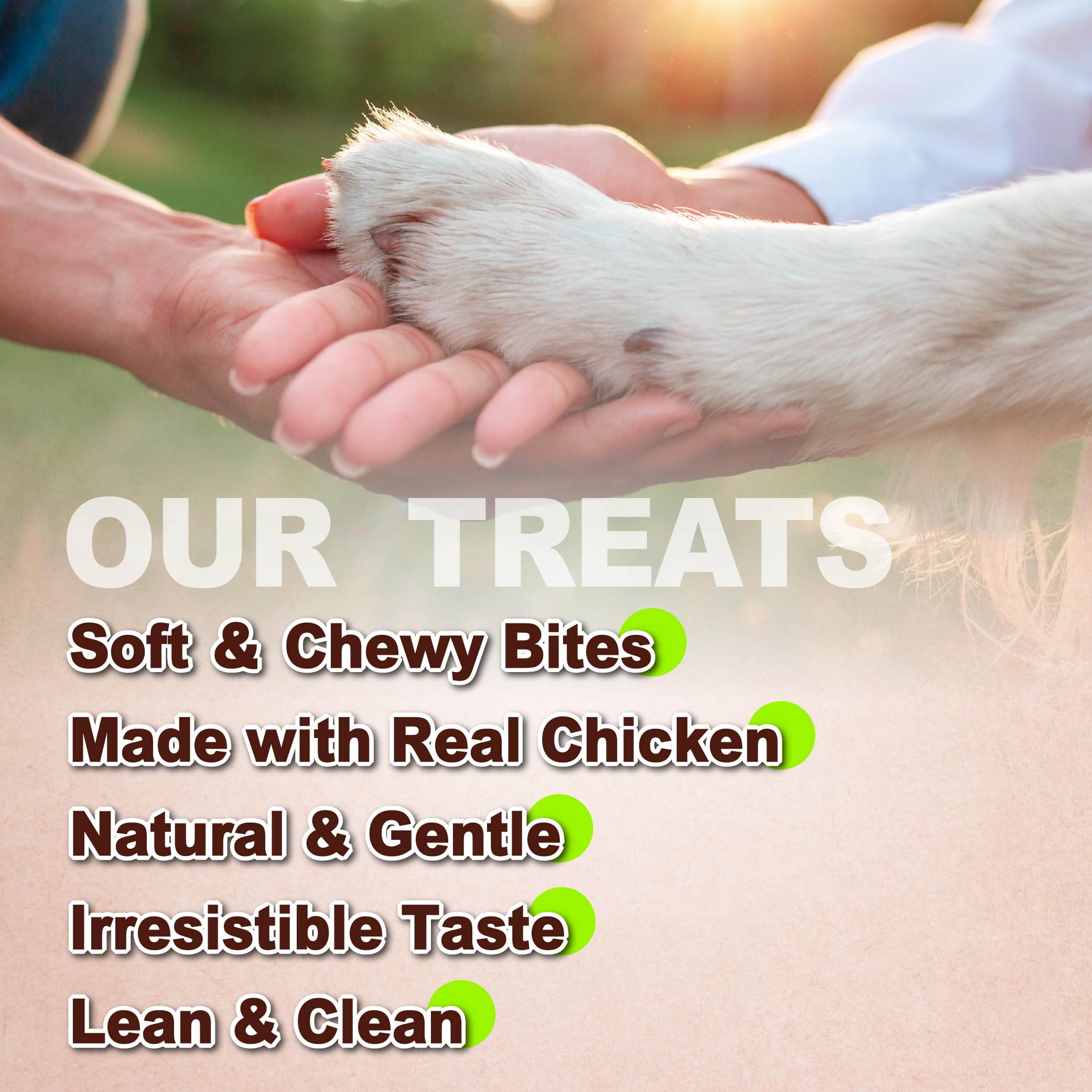 A Freschi chicken treats offer an irresistible taste and savory aroma dogs adore.