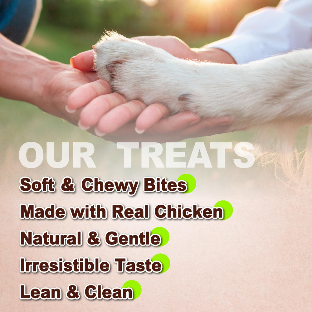 A Freschi srl Soft Chicken treats for puppy training sessions.
