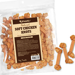 A Freschi Soft Chicken Treats pack 16oz, easy to chew for puppies and seniors.