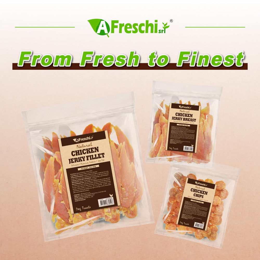 A Freschi srl chicken jerky closeup, succulent texture and savory scent.