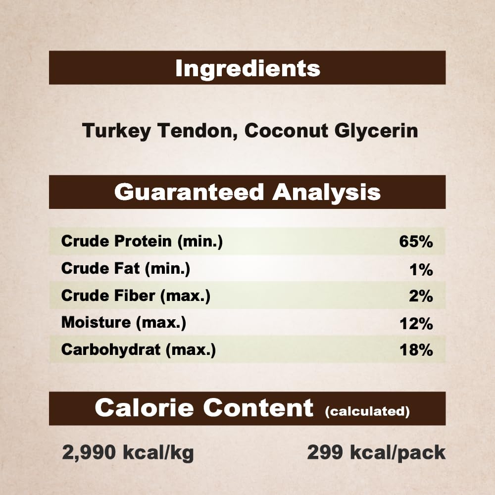 A Freschi srl digestible turkey tendons suitable for sensitive digestion.