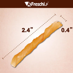A Freschi srl usa-sourced turkey tendons: high-protein chew for training sessions.