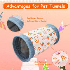AFYHH dwarf rabbit tunnel pink enhances exercise and exploration