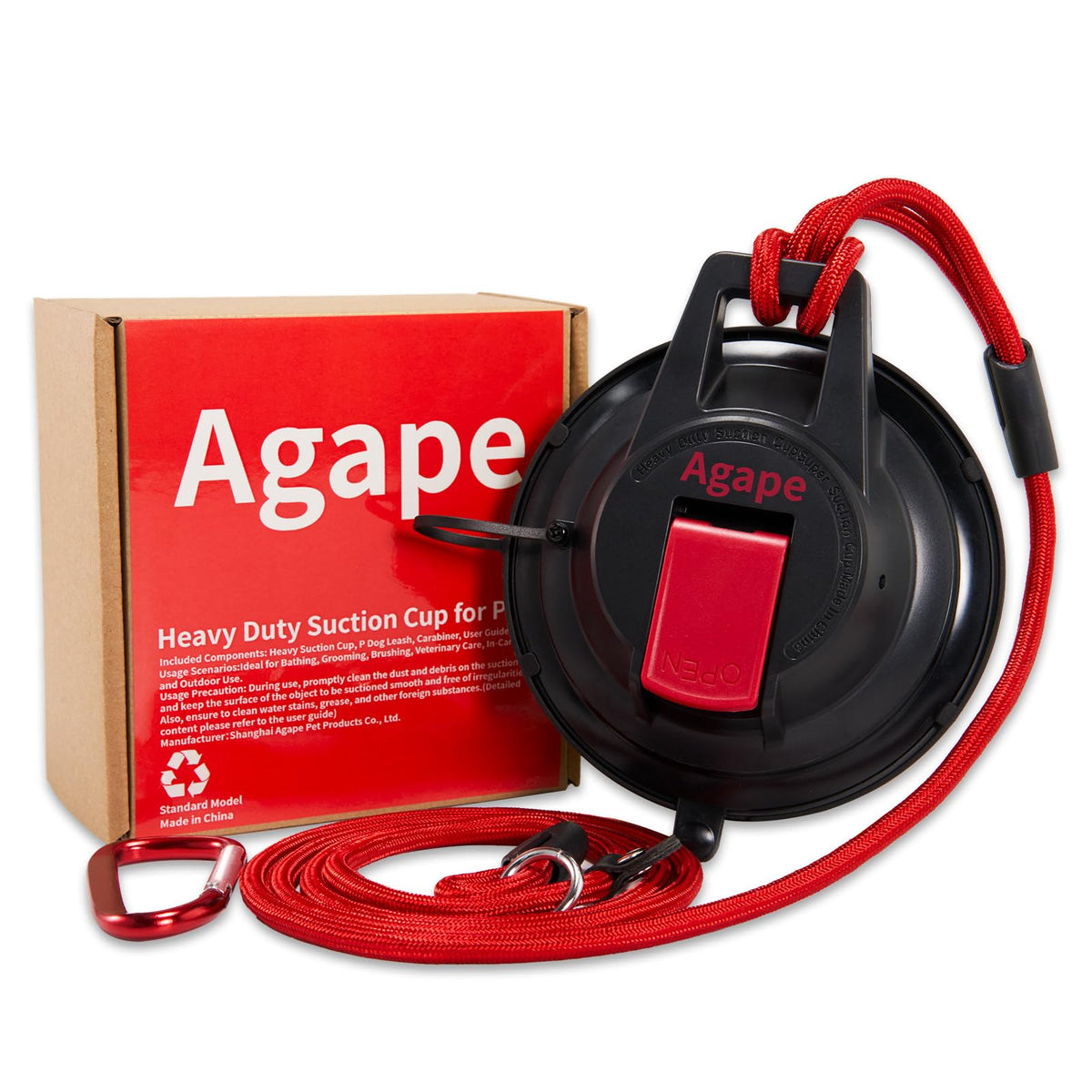 Agape heavy-duty suction cup secures your dog during bath time.