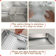 AGGQQA bunny toilet pan with metal grid supports safe paw contact and waste collection.