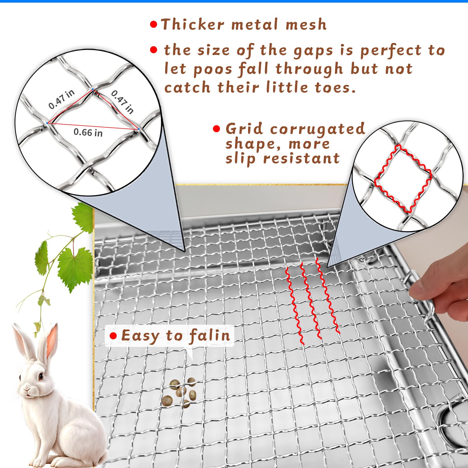 AGGQQA footed grid with eight legs offers strong support and prevents tipping.