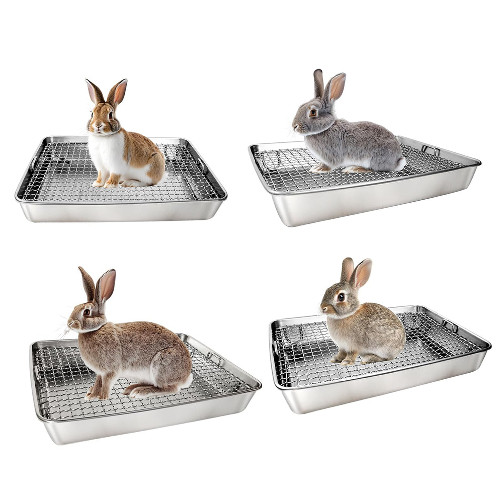 AGGQQA stainless steel mesh promotes easy waste separation while protecting tiny paws.