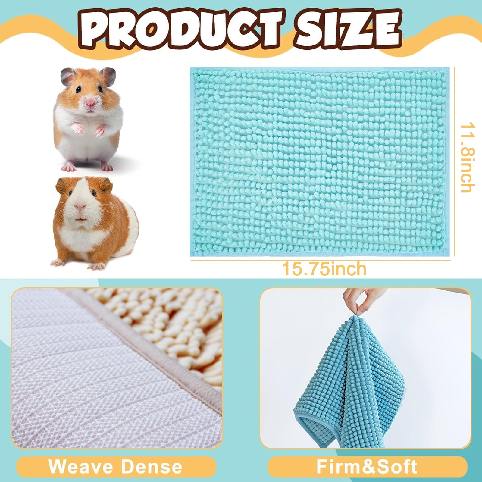 Agolctry guinea pig liner chenille soft surface emphasizes warmth and comfort.