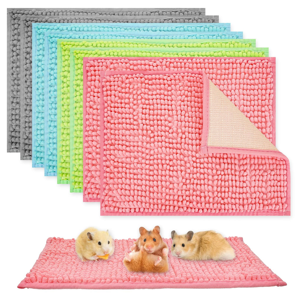 Agolctry guinea pig liner gray front view with non-slip backing for secure cage lining.