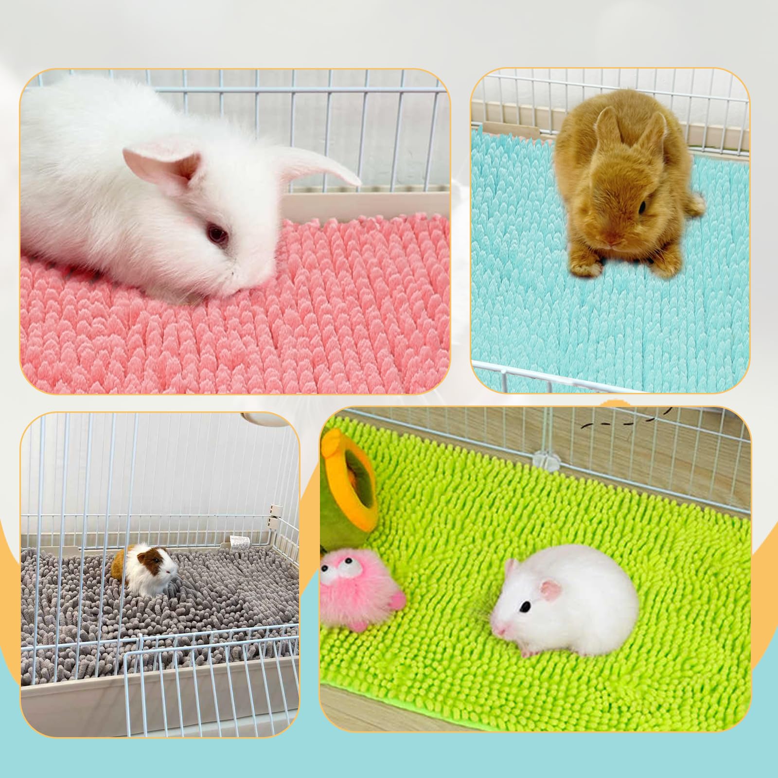 Agolctry guinea pig liner pink soft texture highlighting plush fleece surface.