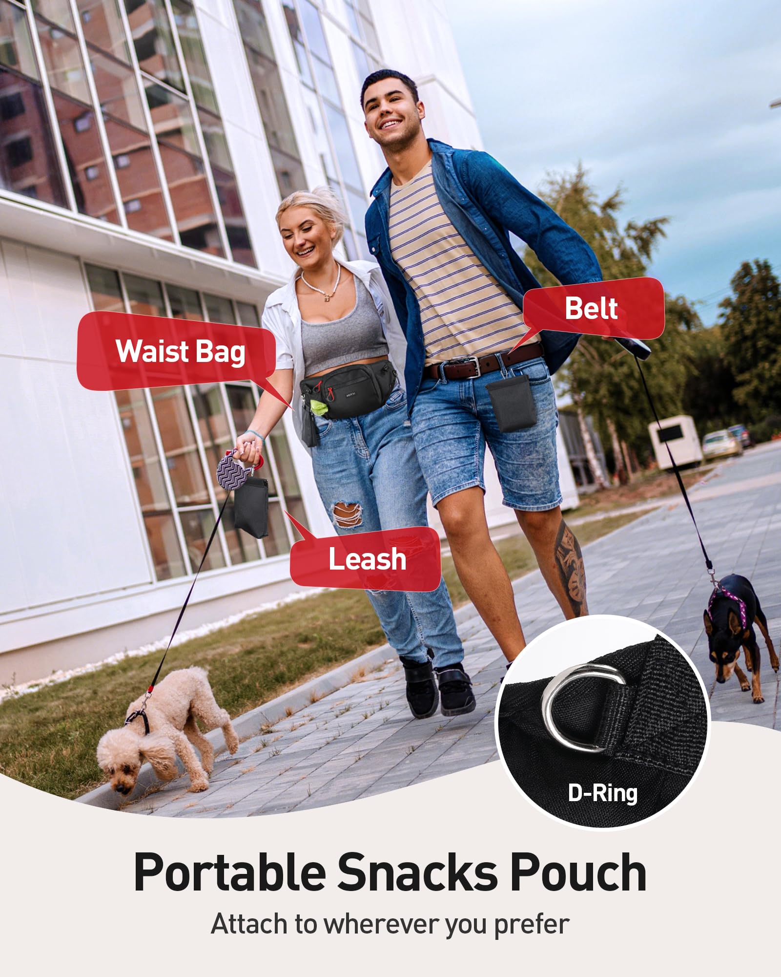 AGPTEK fanny pack featuring a waterproof zipper to protect essentials from rain.