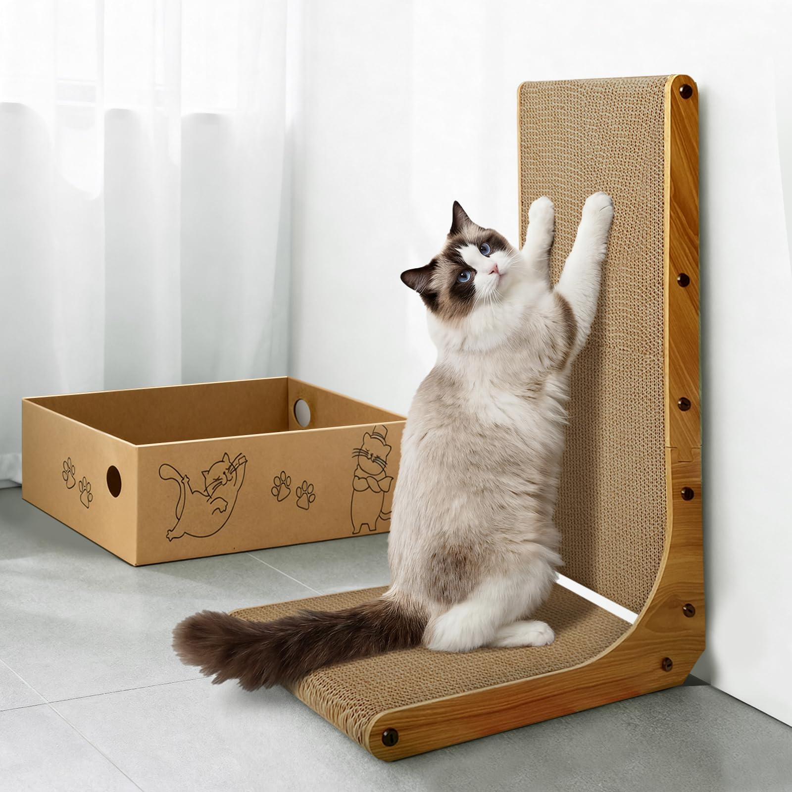 AGYM Cat Scratcher uses recyclable materials for eco-friendly pet care.