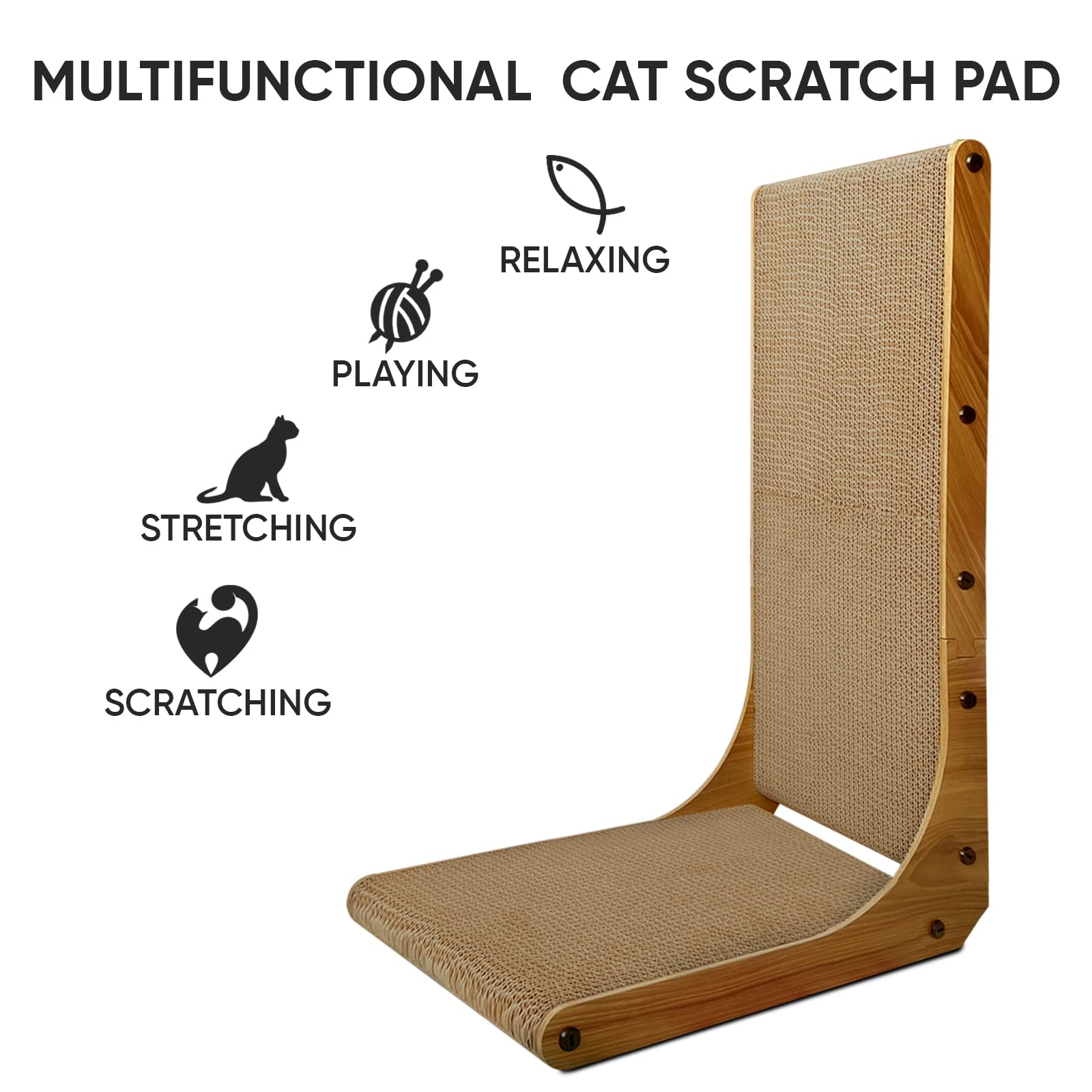 AGYM scratcher with box helps contain scraps for tidier spaces.