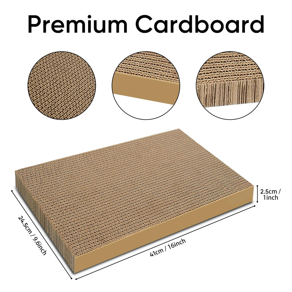AGYM cardboard scratchpad provides familiar texture for natural scratching.