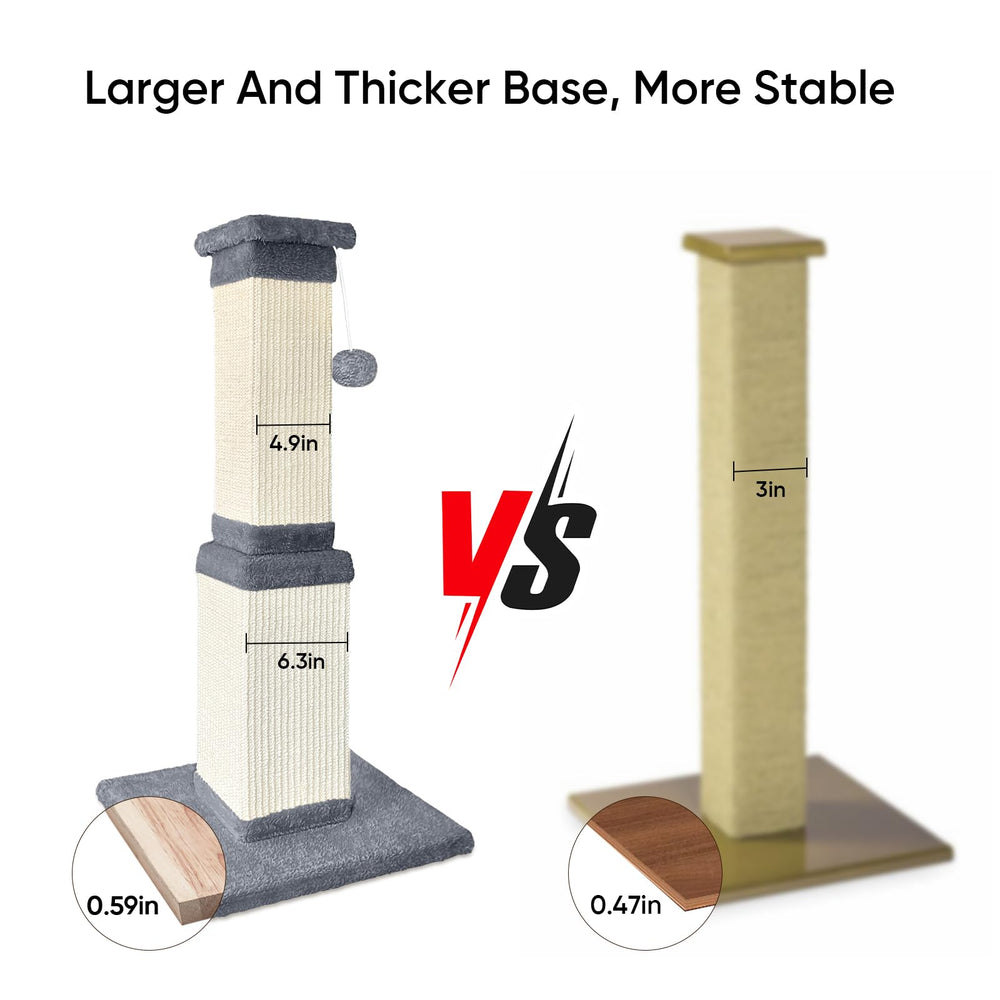 AGYM 32-inch post lets large cats fully stretch during play
