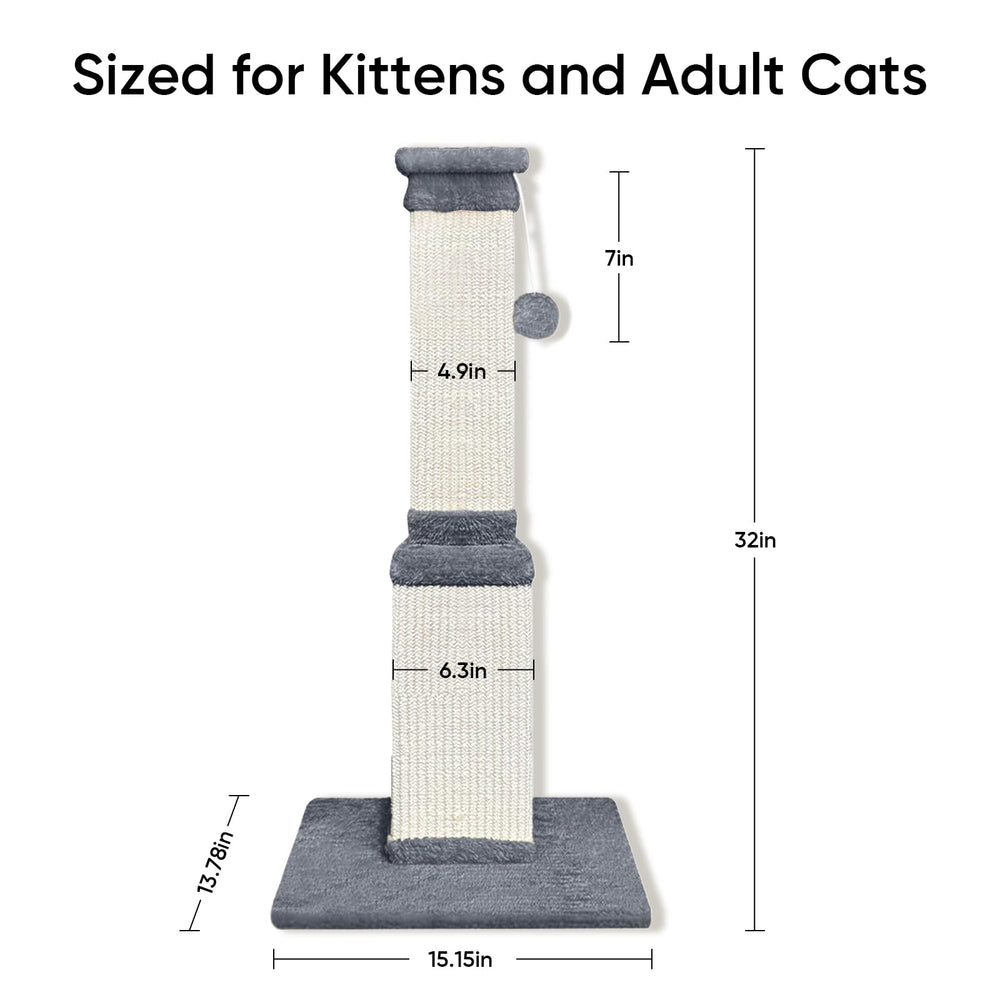 AGYM Wood-frame scratching post provides stable support for indoor cats