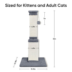 AGYM Wood-frame scratching post provides stable support for indoor cats