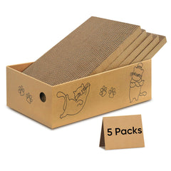 AGYM cat scratcher 5-pack in a box, promotes healthy scratching habits for indoor cats.