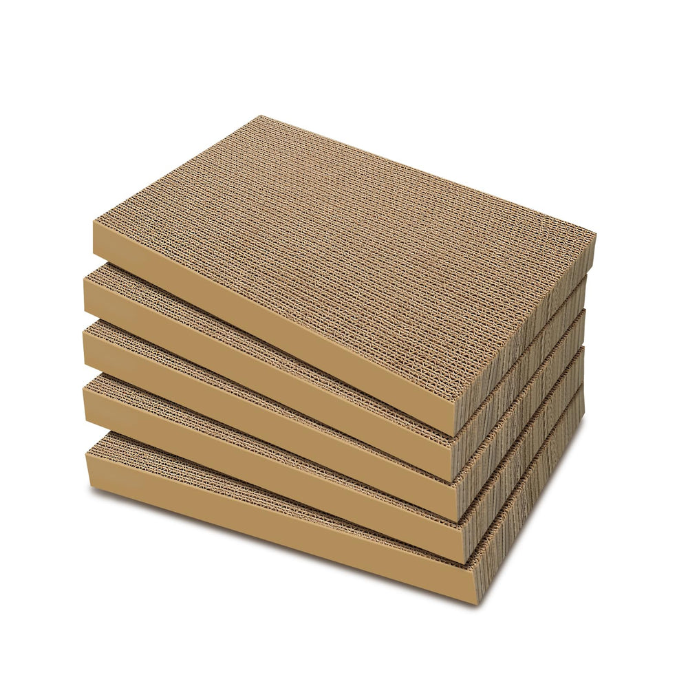 AGYM cat scratcher front view, durable cardboard ideal for indoor cats.