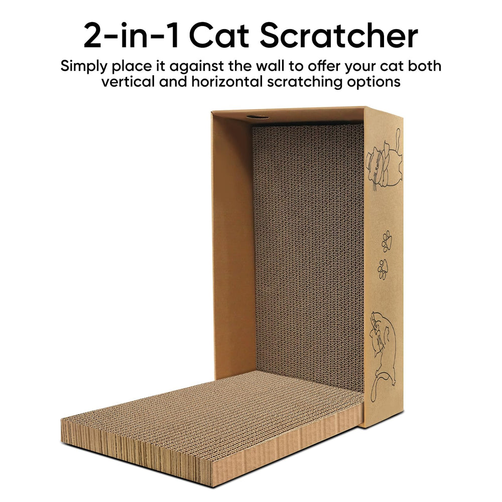 AGYM cat scratcher on wall demonstrates versatile placement with tape option.