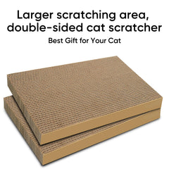 AGYM cat scratcher size-dimension, 16 by 9.6 by 1 inches for versatile placement.